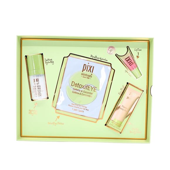 PIXI BEAUTY Travel with Milky Mist Eye Patch Flawless Beauty Primer LipTone - Picture 2 of 2